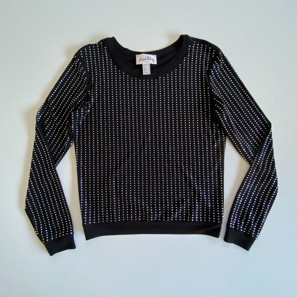 Joseph Ribkoff Sparkly Studded Long Sleeve Stretch Top - Picture 2 of 10